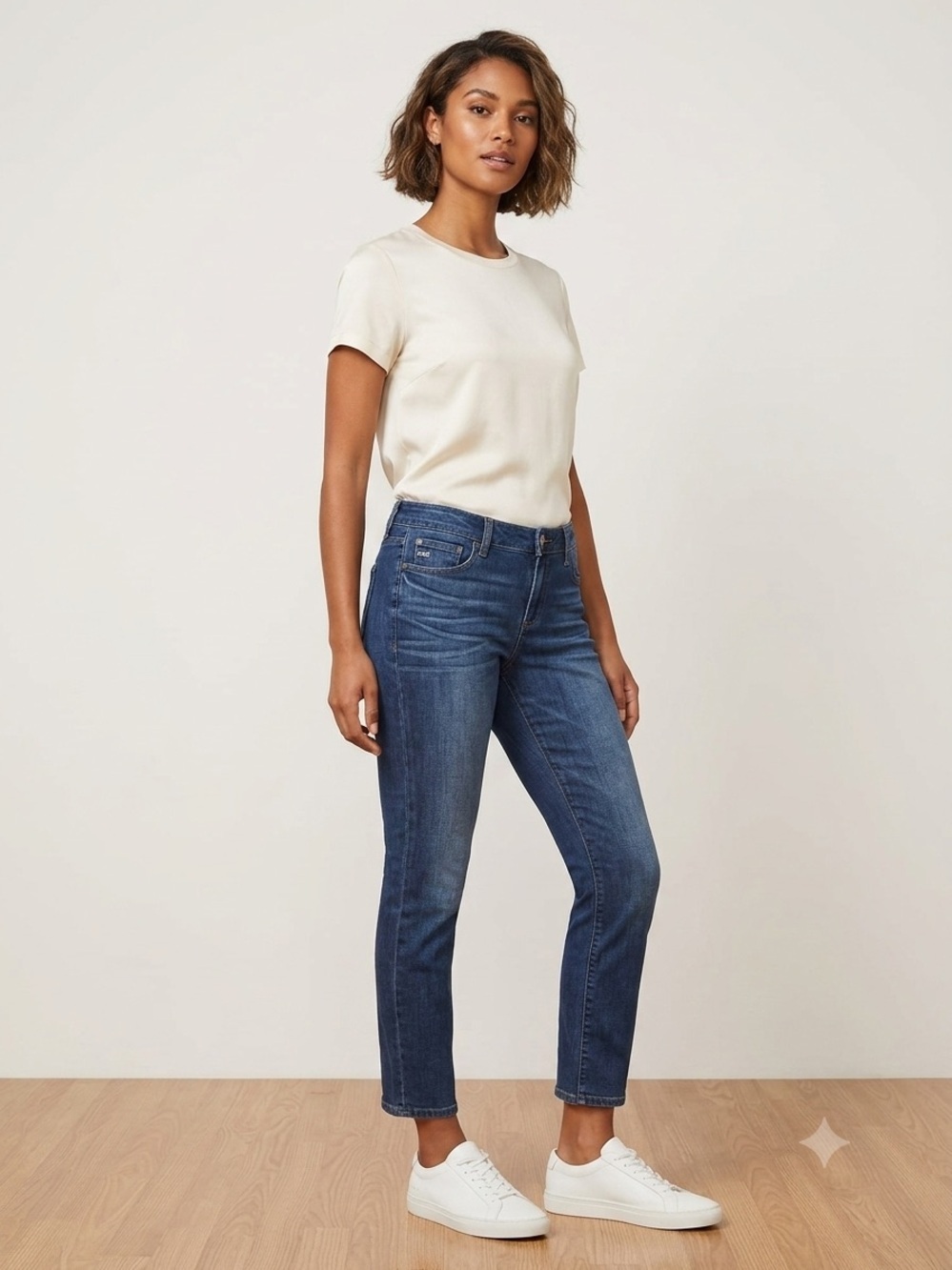 Paige Skyline Mid Rise Ankle Peg Whiskered Jeans Size 32